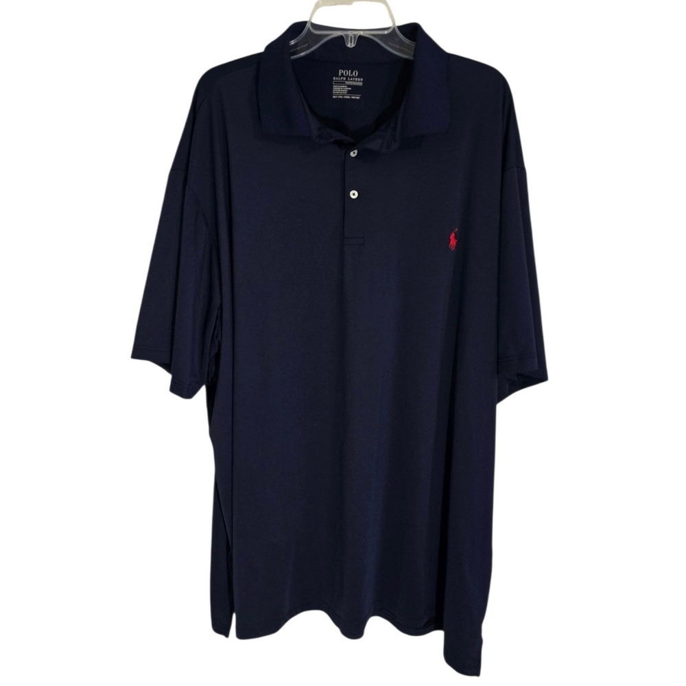 Polo Ralph Lauren Performance Mens 3XLT Navy Blue Short Sleeve Polo Shirt 3TG